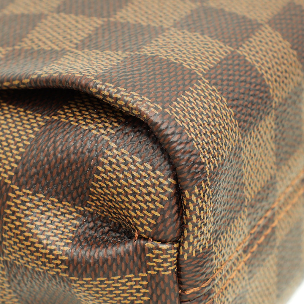 Louis Vuitton Damier Ebene Croisette Bag W/ Twilly