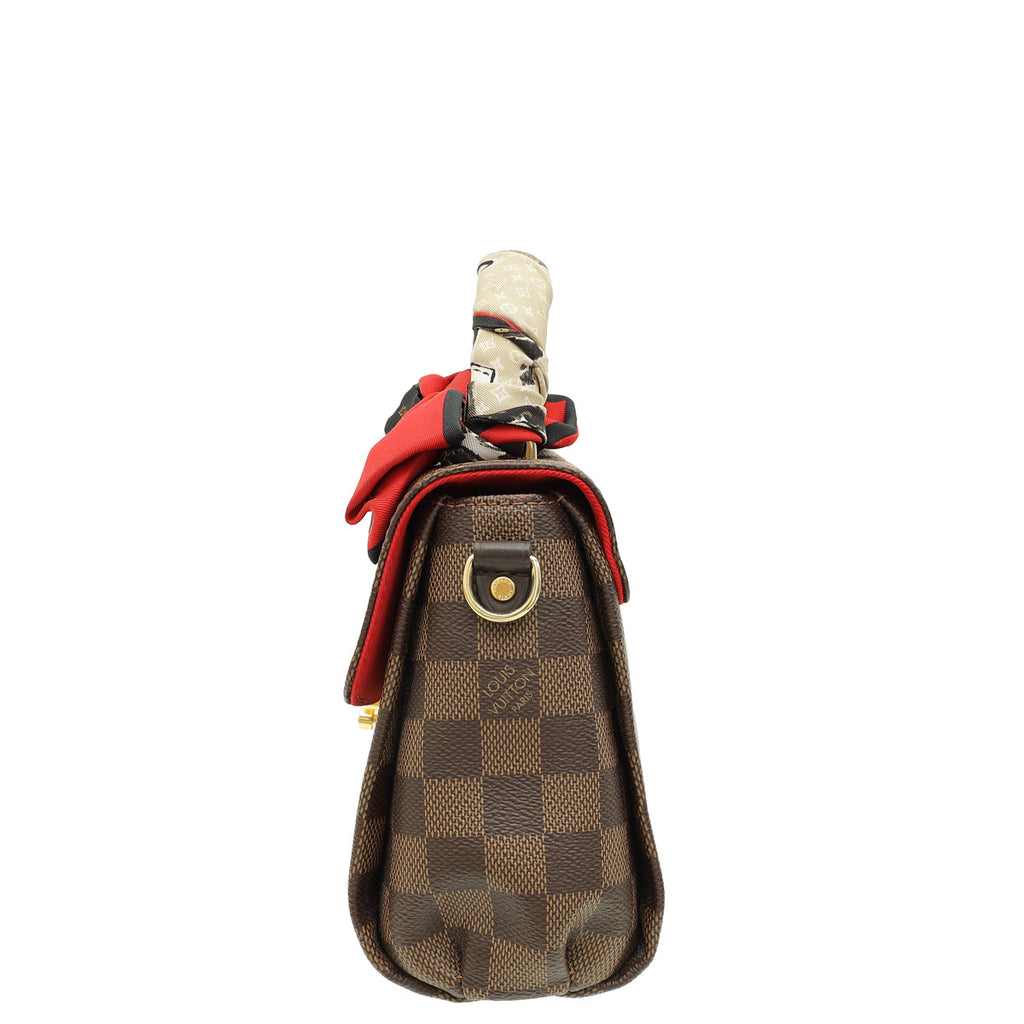 Louis Vuitton Damier Ebene Croisette Bag W/ Twilly