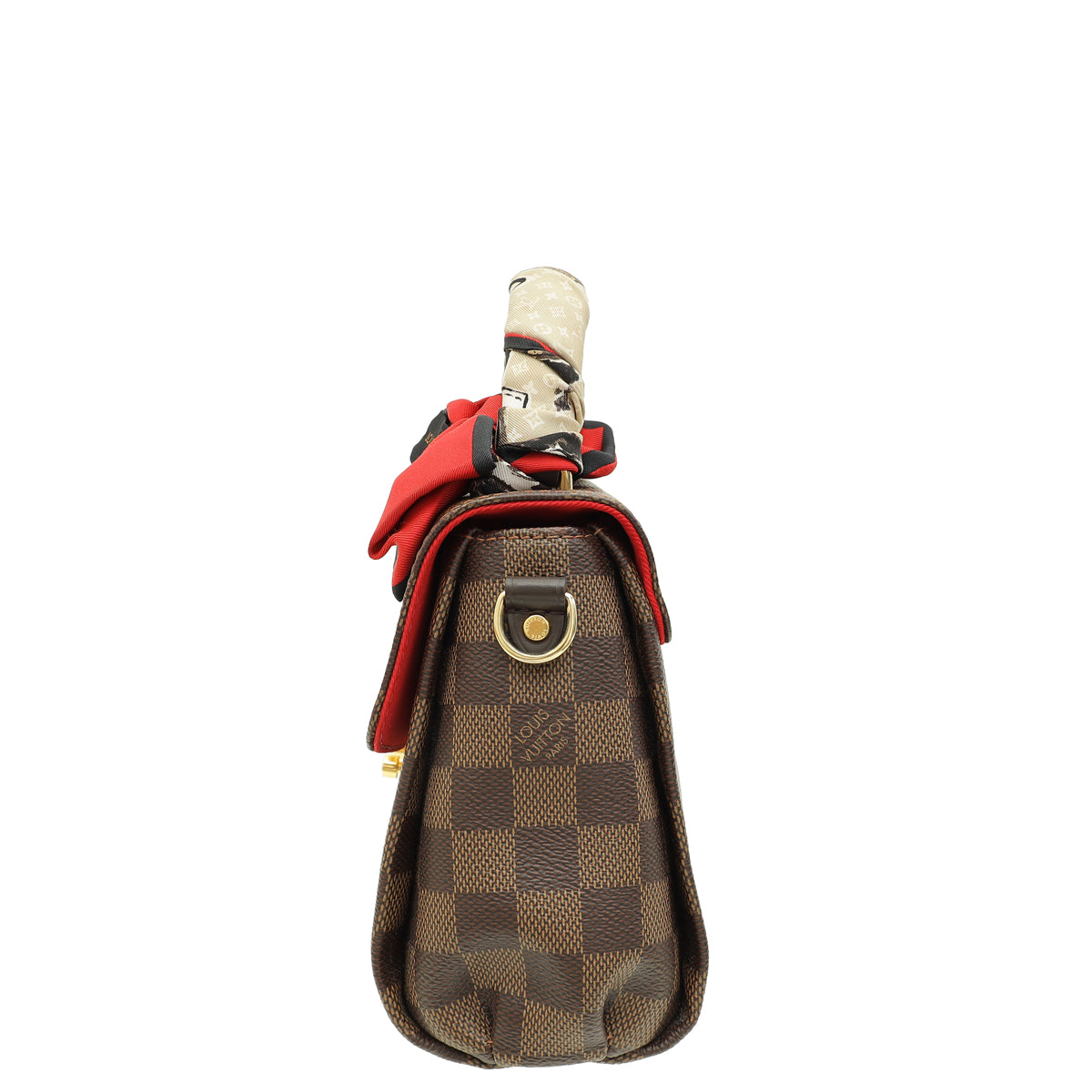 Louis Vuitton Damier Ebene Croisette Bag W/ Twilly