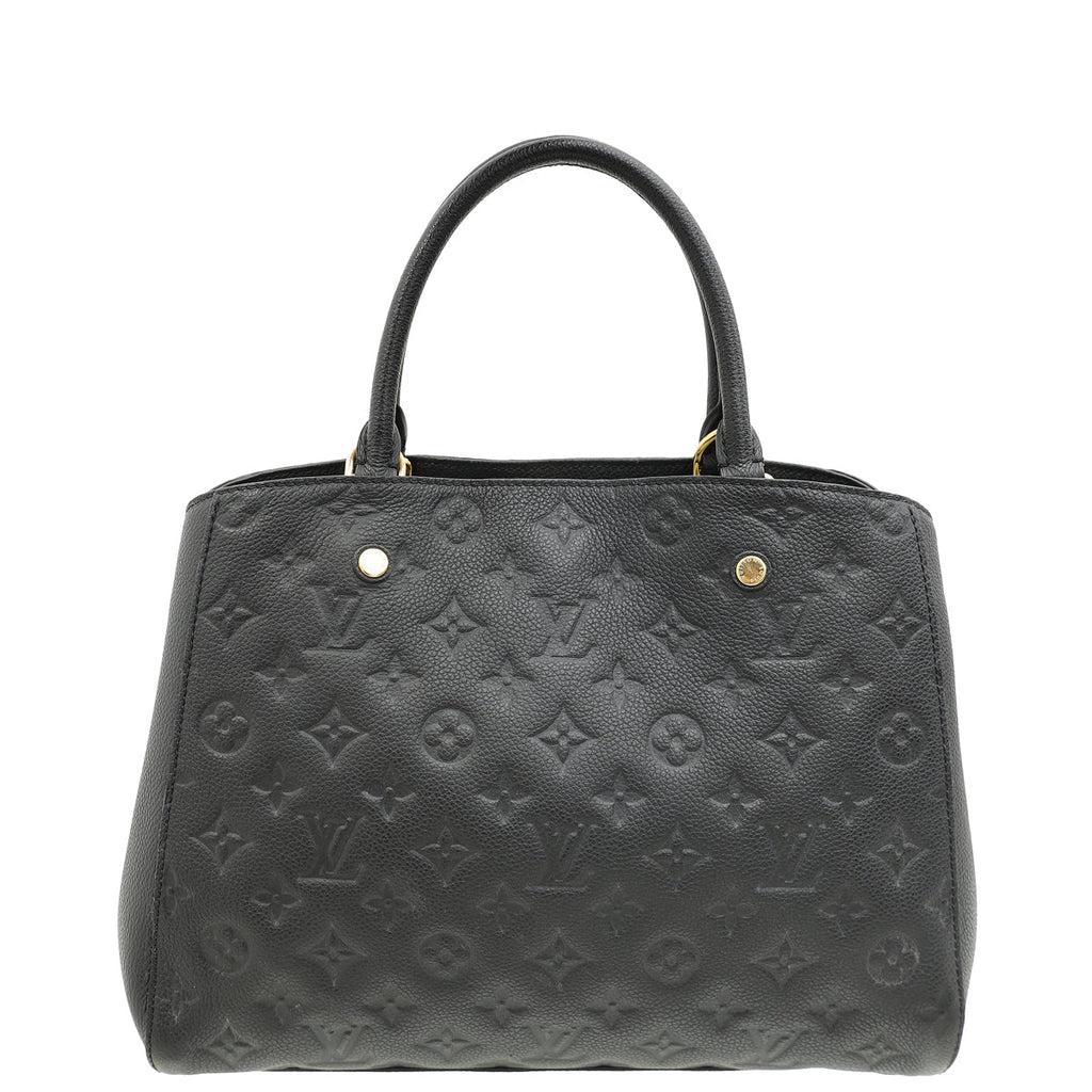 Louis Vuitton Black Monogram Empreinte Montaigne MM Bag