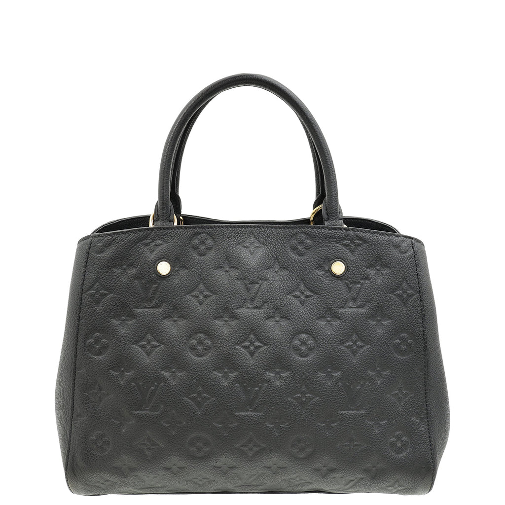 Louis Vuitton Black Monogram Empreinte Montaigne MM Bag