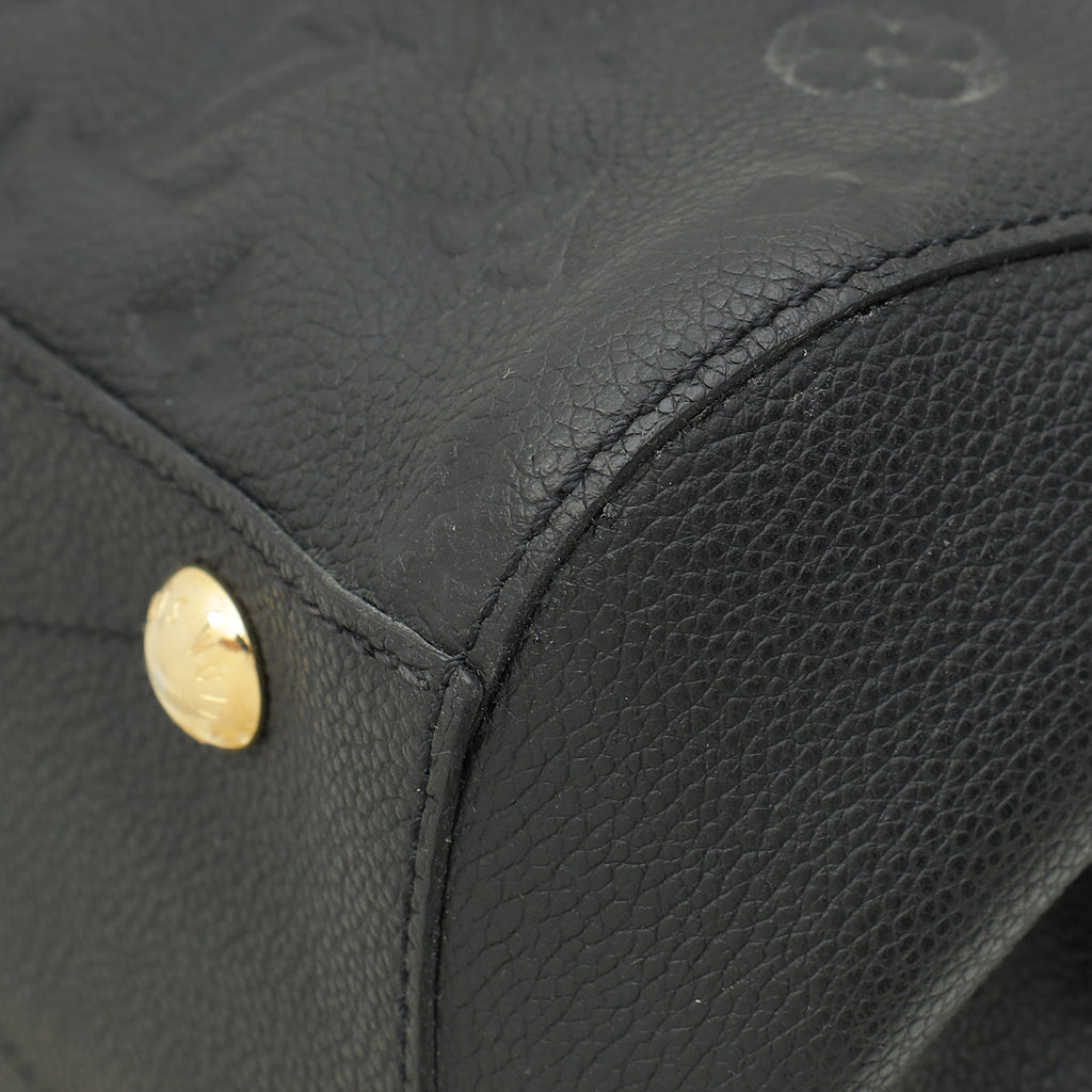 Louis Vuitton Black Monogram Empreinte Montaigne MM Bag