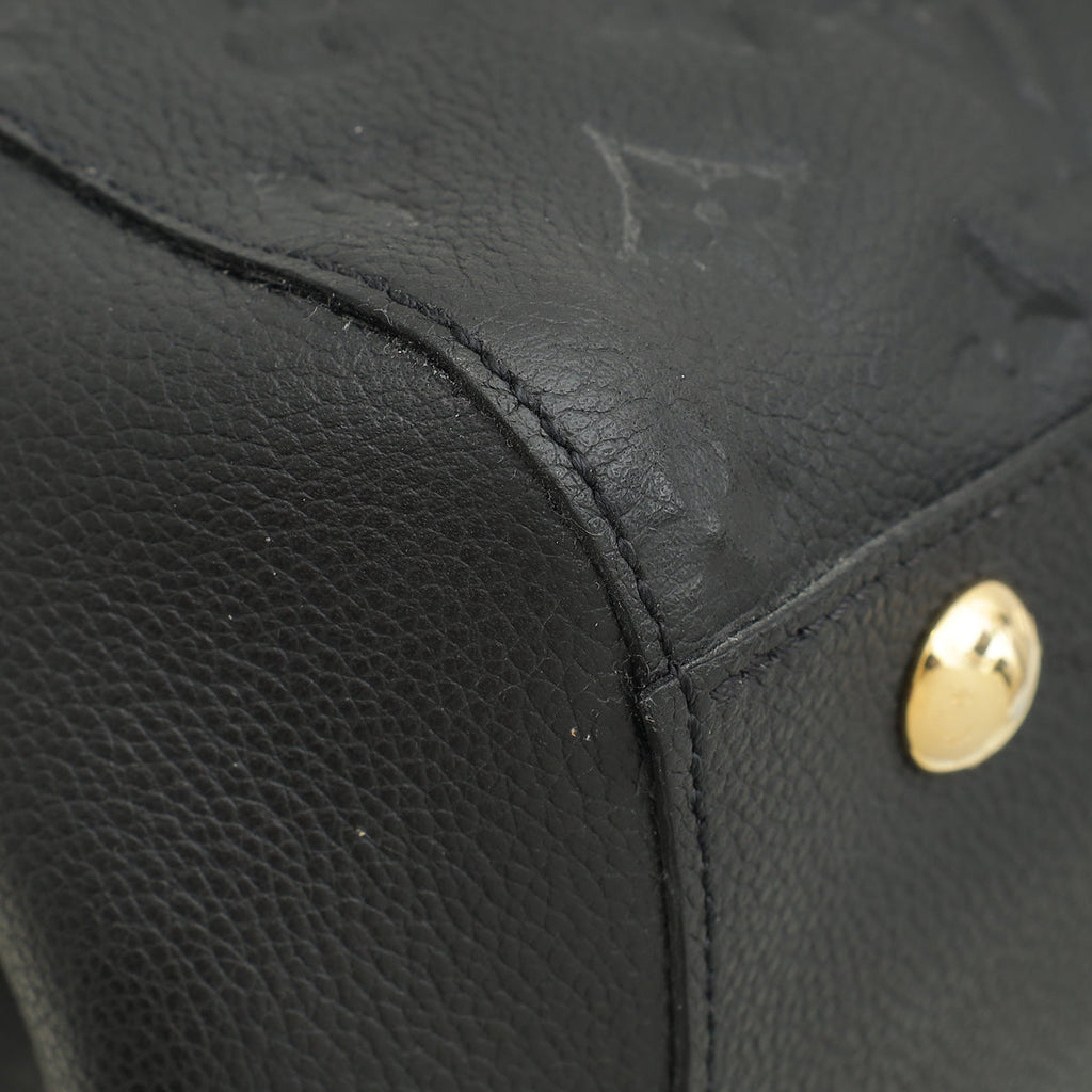 Louis Vuitton Black Monogram Empreinte Montaigne MM Bag