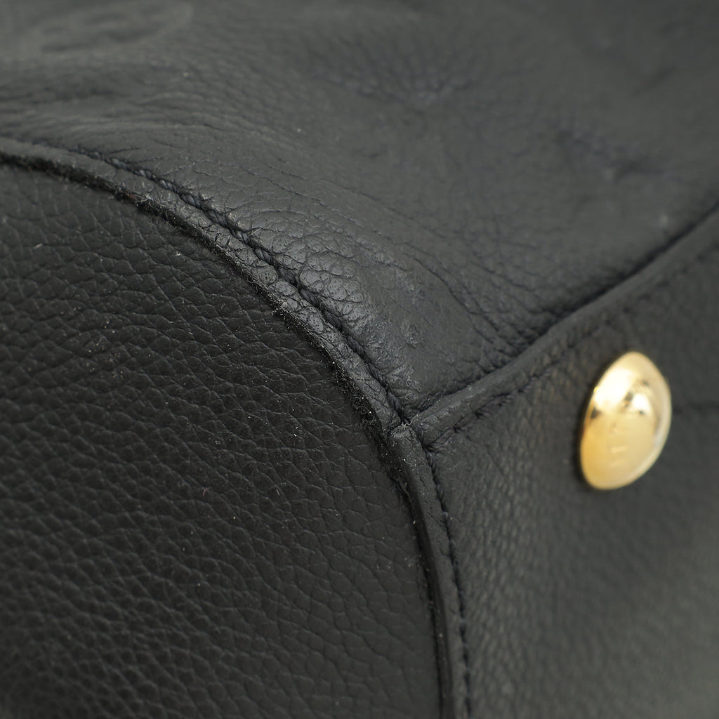 Louis Vuitton Black Monogram Empreinte Montaigne MM Bag