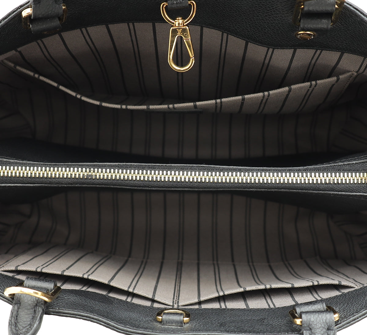 Louis Vuitton Black Monogram Empreinte Montaigne MM Bag