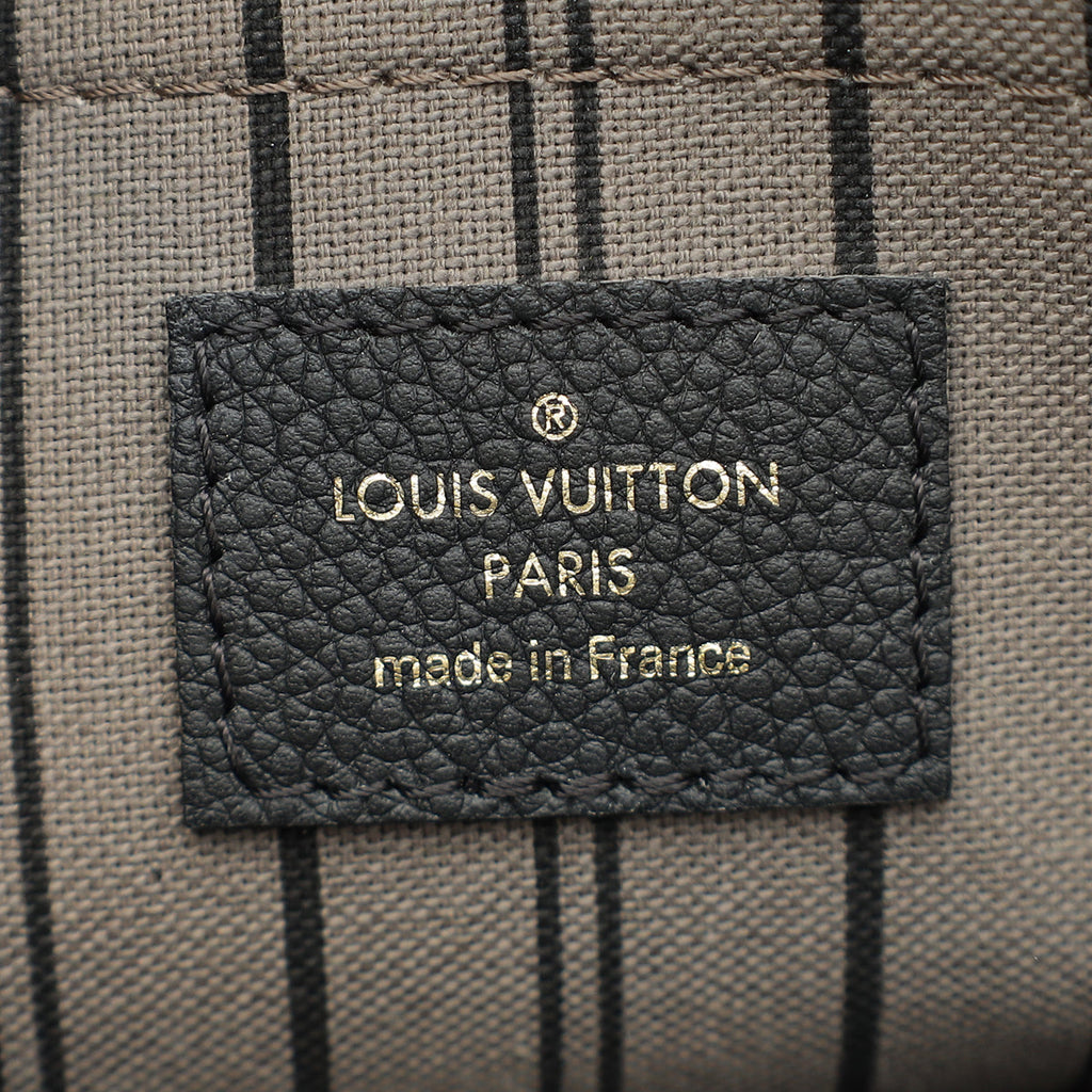 Louis Vuitton Black Monogram Empreinte Montaigne MM Bag