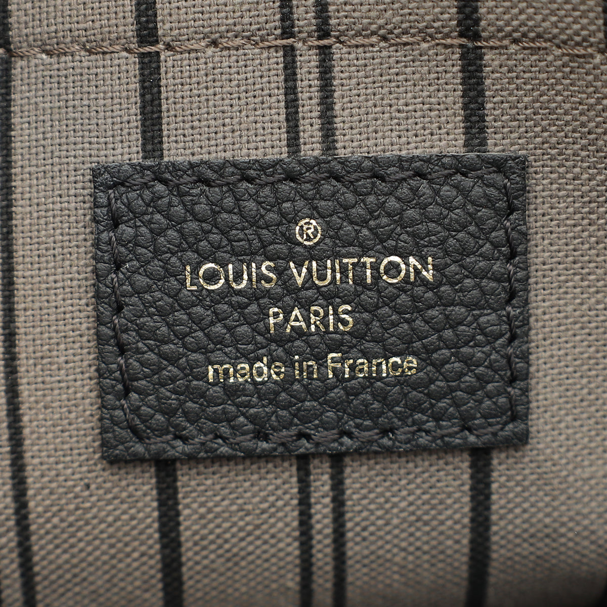 Louis Vuitton Black Monogram Empreinte Montaigne MM Bag