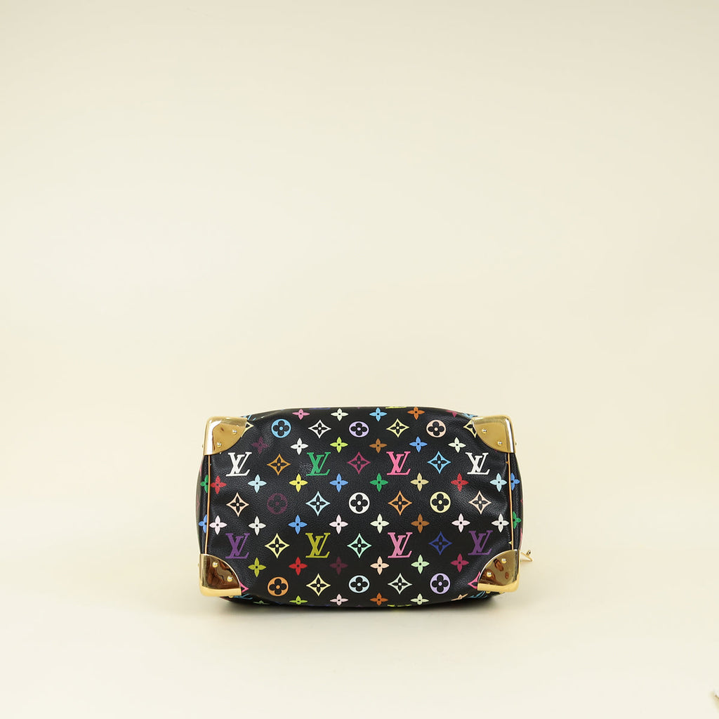 Louis Vuitton Monogram Black Multicolor Speedy 30 Bag