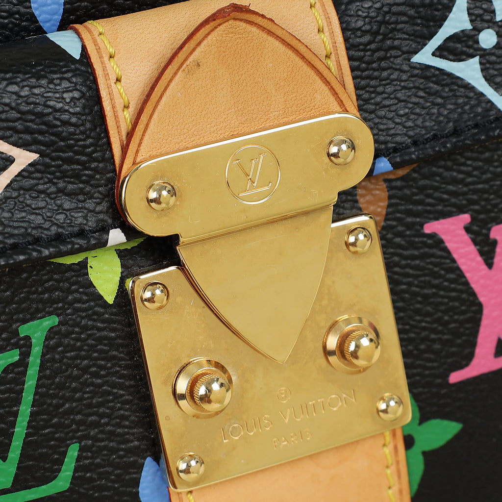 Louis Vuitton Monogram Black Multicolor Speedy 30 Bag