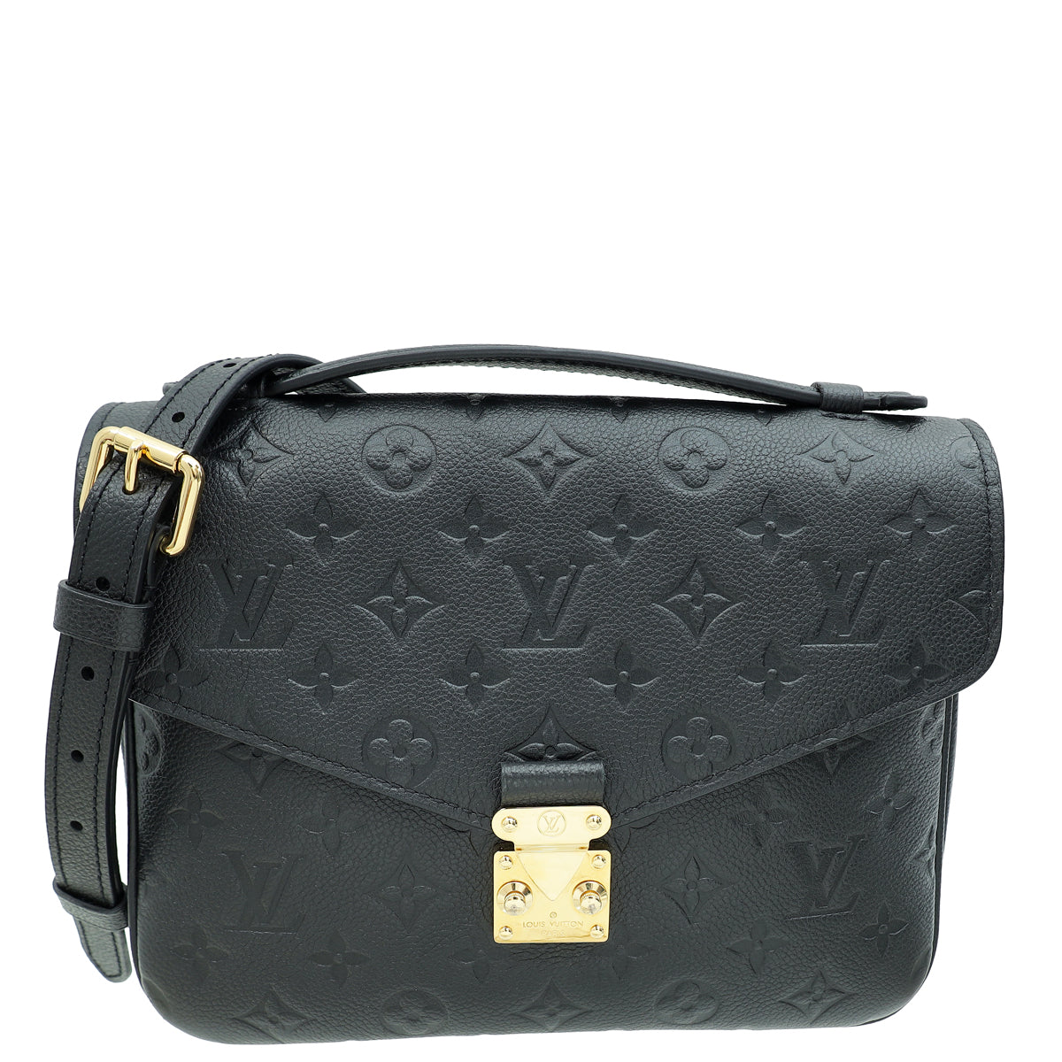 Louis Vuitton Black Monogram Empreinte Pochette Metis Bag