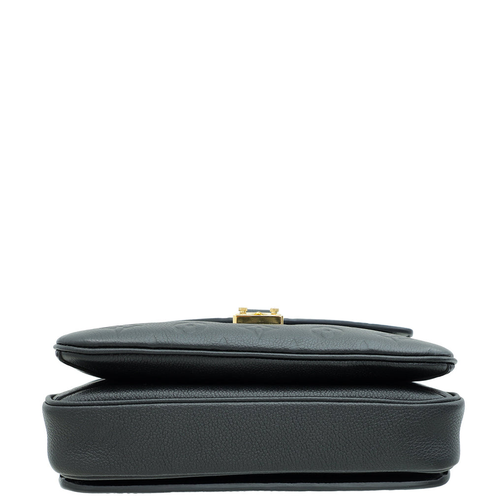 Louis Vuitton Black Monogram Empreinte Pochette Metis Bag