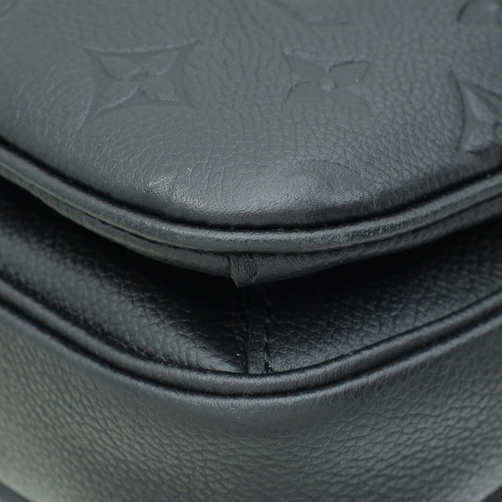 Louis Vuitton Black Monogram Empreinte Pochette Metis Bag