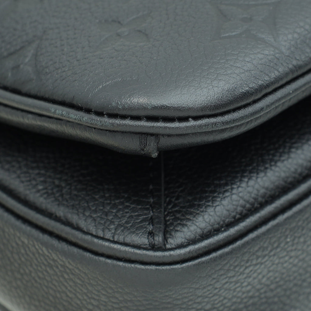 Louis Vuitton Black Monogram Empreinte Pochette Metis Bag