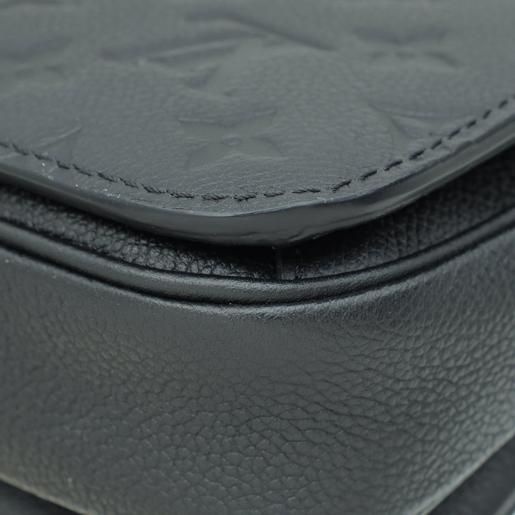 Louis Vuitton Black Monogram Empreinte Pochette Metis Bag