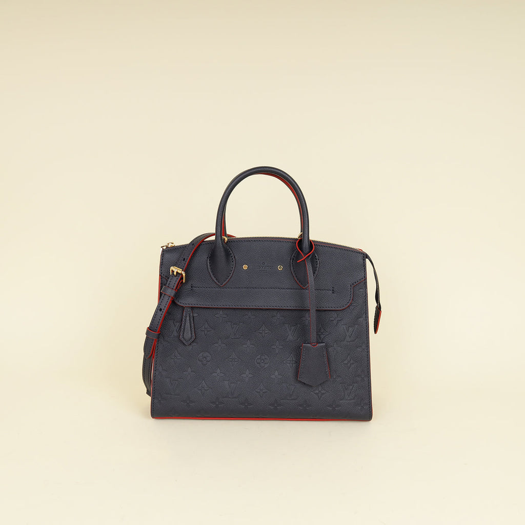 Louis Vuitton Marine Rouge Monogram Empreinte Pont Neuf Bag