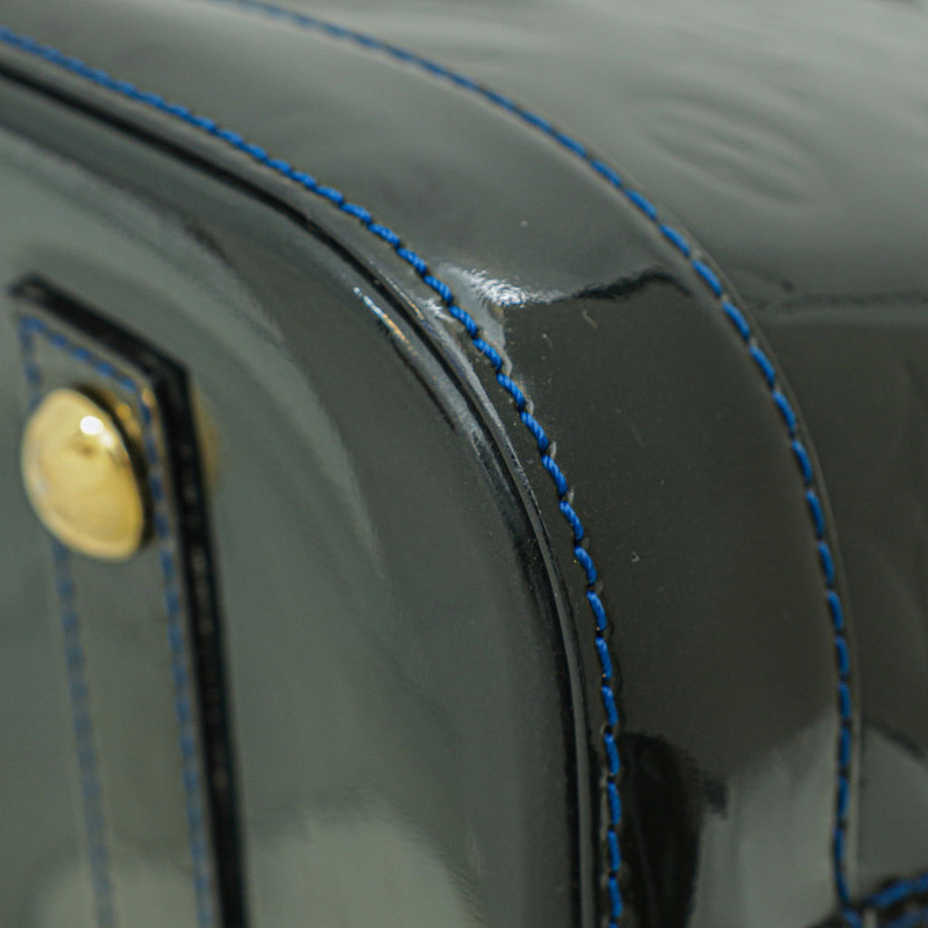 Louis Vuitton Grand Bleu Monogram Vernis Alma PM Bag