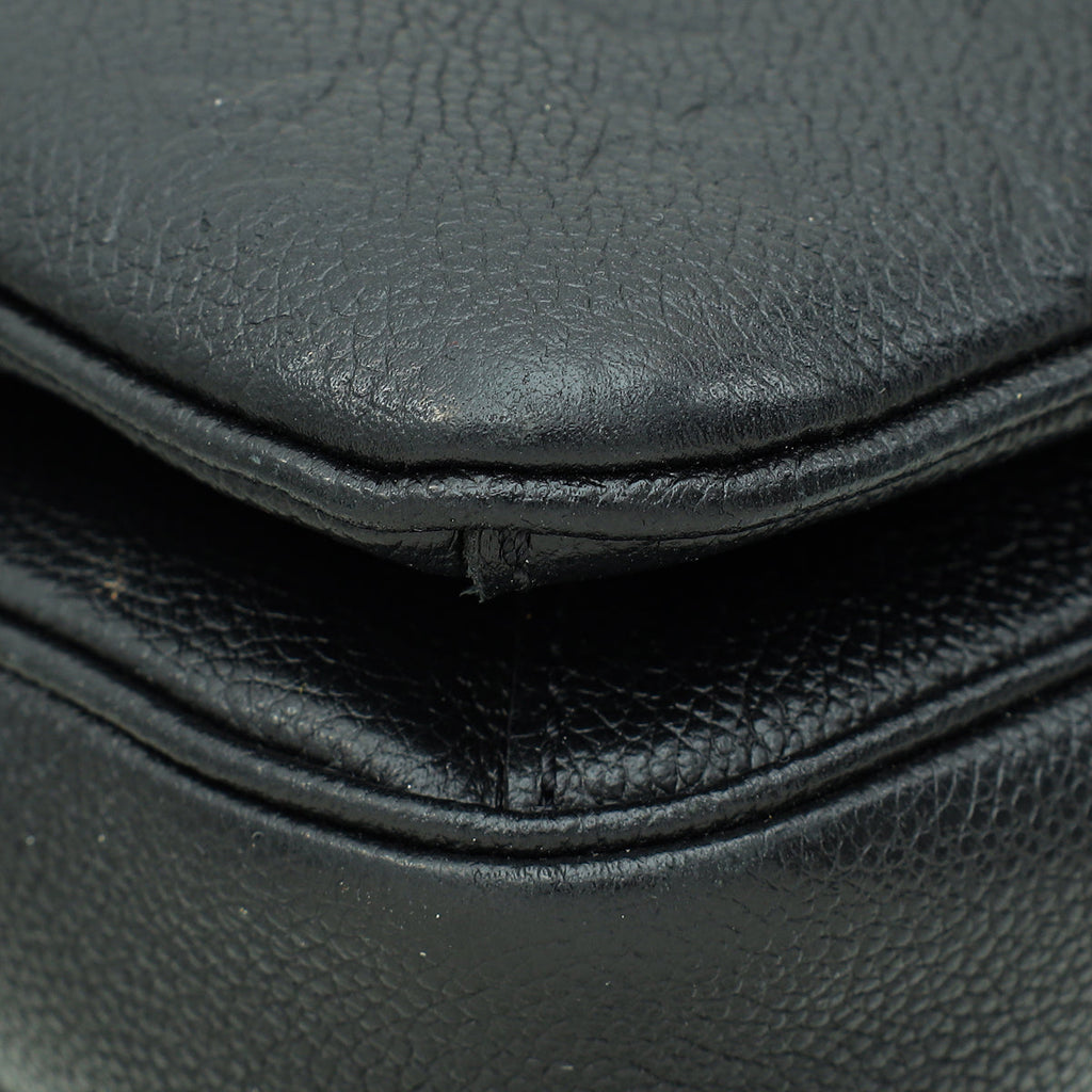 Louis Vuitton Black Monogram Empreinte Pochette Metis Bag
