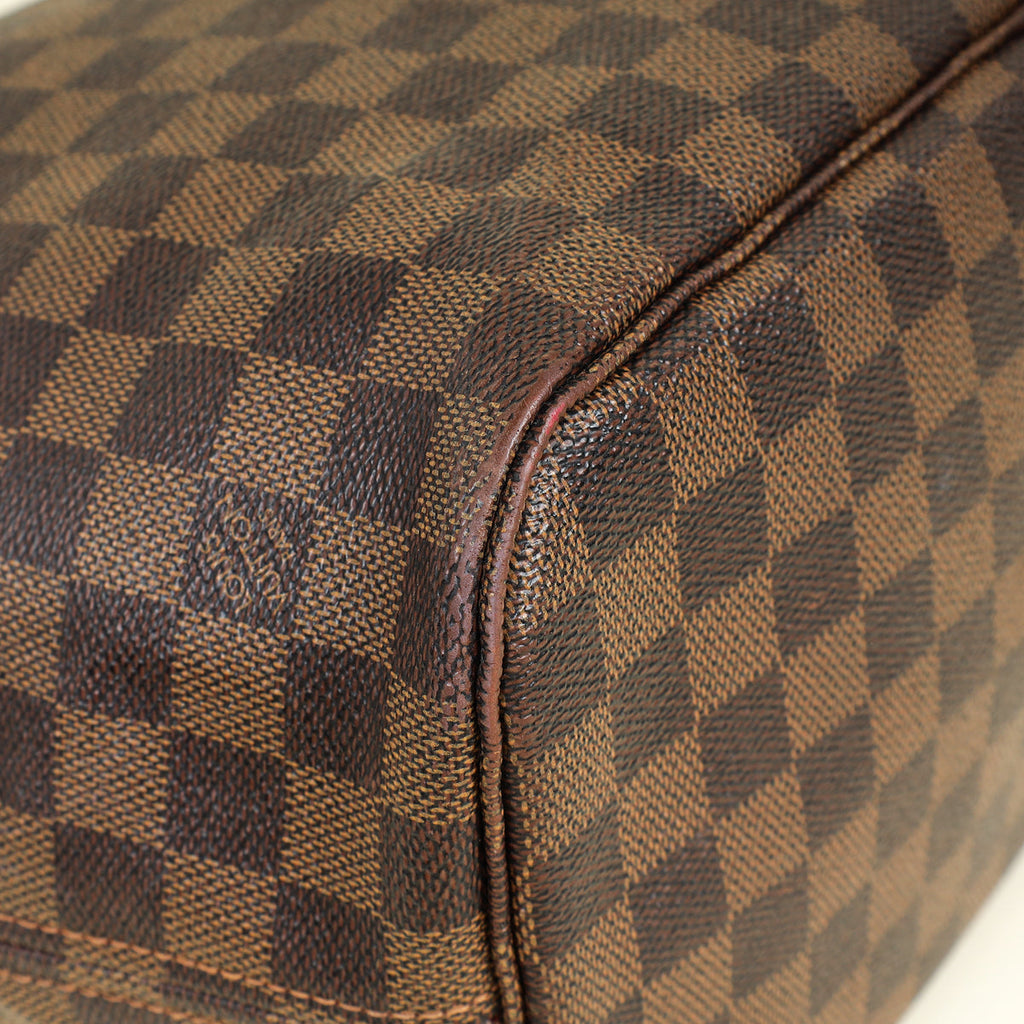 Louis Vuitton Damier Ebene Neverfull MM Bag W/ MA Initial