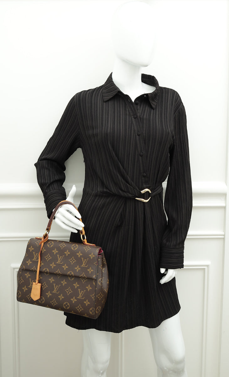 Louis Vuitton Brown Monogram Cluny BB Bag W/ M.A Initials