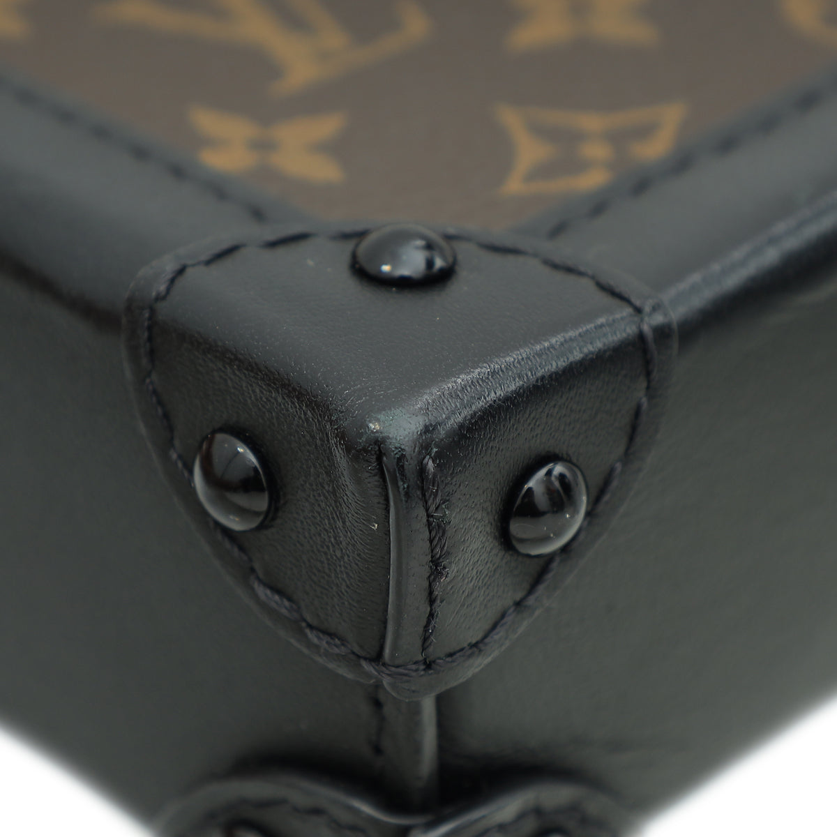 Louis Vuitton Monogram Black Vertical Trunk Pochette