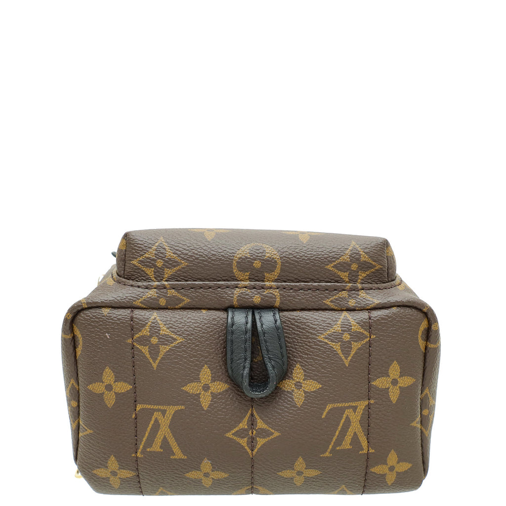 Louis Vuitton Monogram Black Palm Spring Mini Backpack Bag