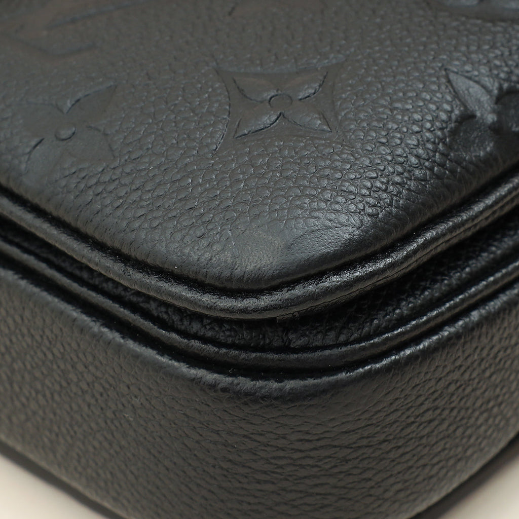 Louis Vuitton Black Monogram Empreinte Pochette Métis East West Bag
