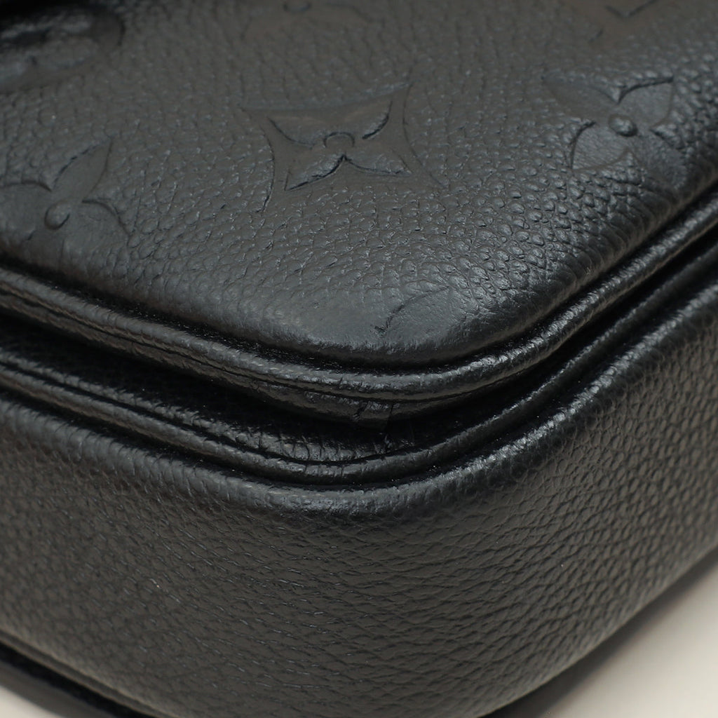 Louis Vuitton Black Monogram Empreinte Pochette Métis East West Bag