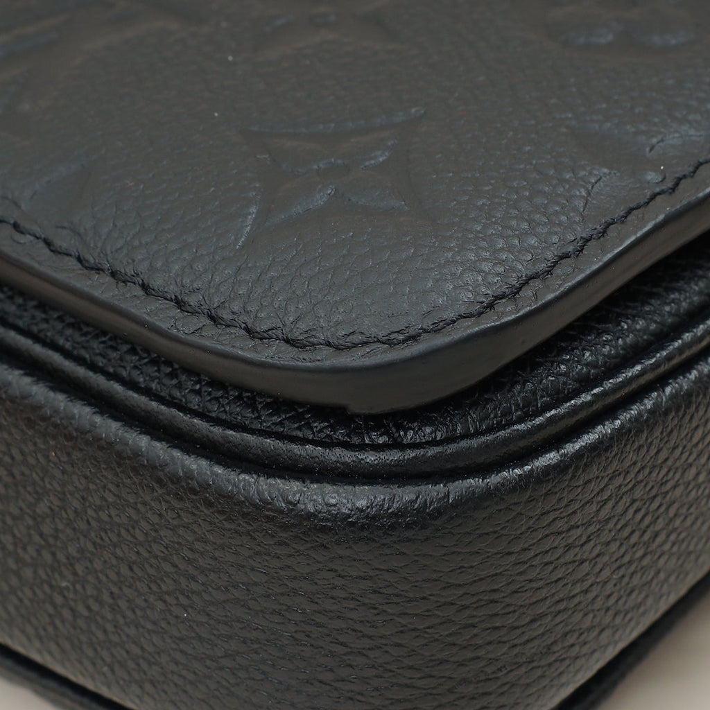 Louis Vuitton Black Monogram Empreinte Pochette Métis East West Bag