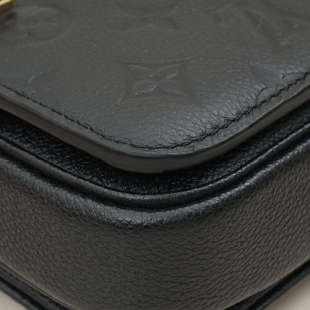 Louis Vuitton Black Monogram Empreinte Pochette Métis East West Bag