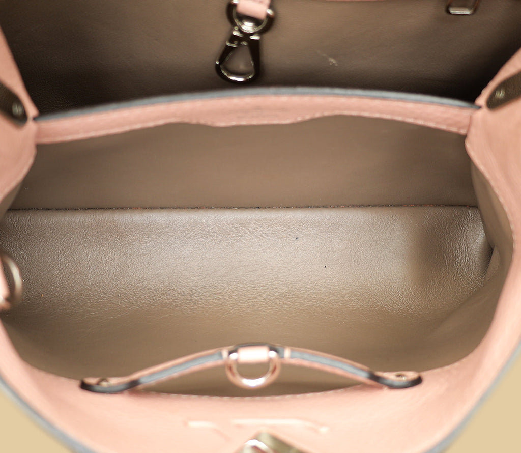 Louis Vuitton Rose Ballerine Capucines BB Python Handle Bag