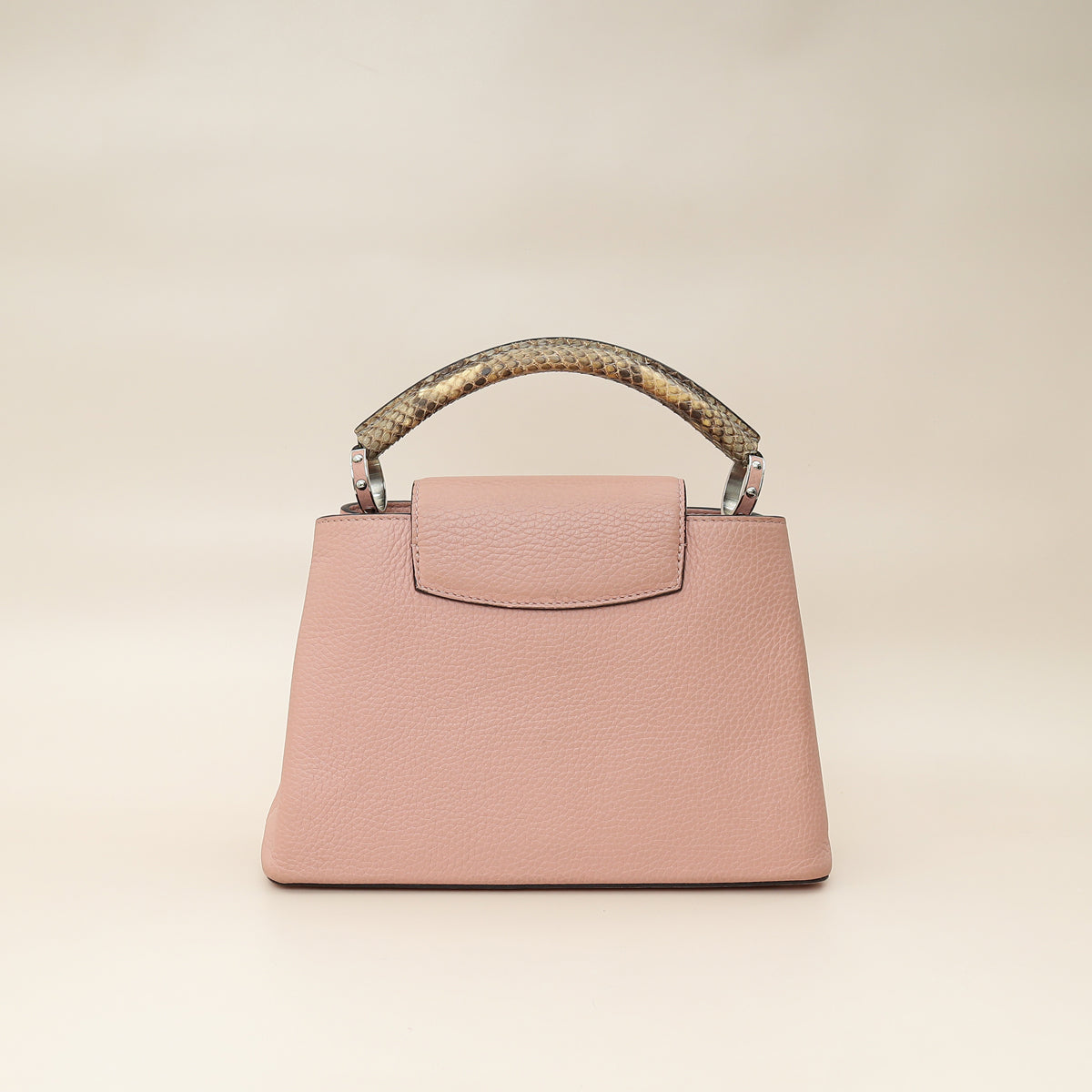 Louis Vuitton Rose Ballerine Capucines BB Python Handle Bag