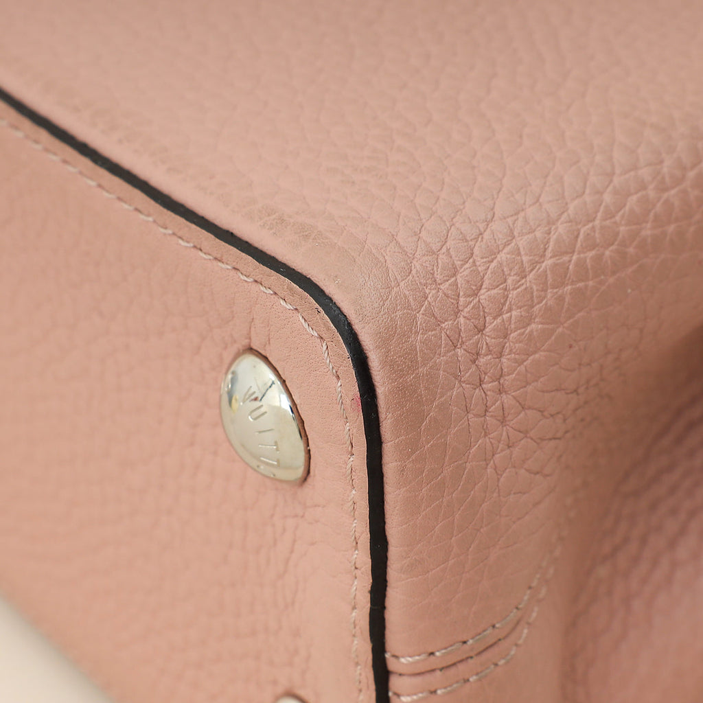 Louis Vuitton Rose Ballerine Capucines BB Python Handle Bag