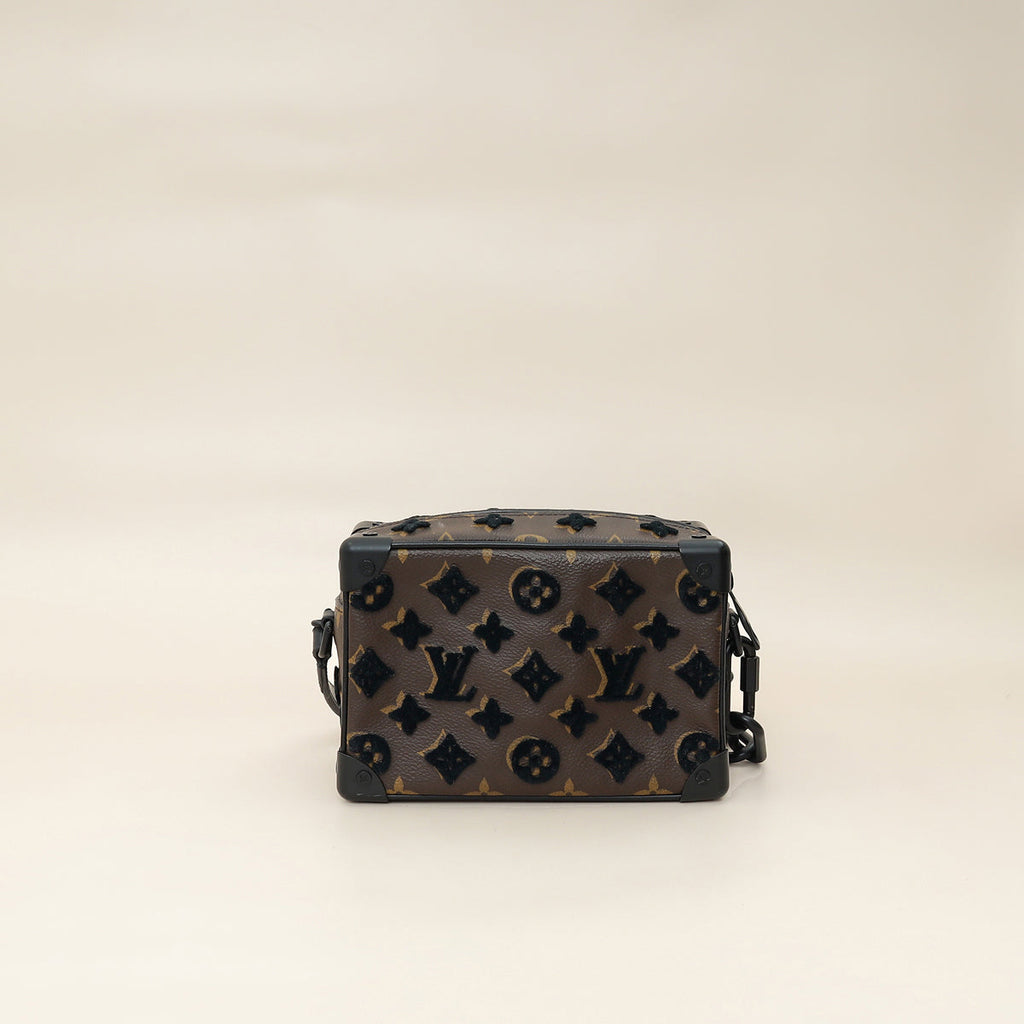 Louis Vuitton Monogram Black Tuffetage Mini Soft Trunk Bag