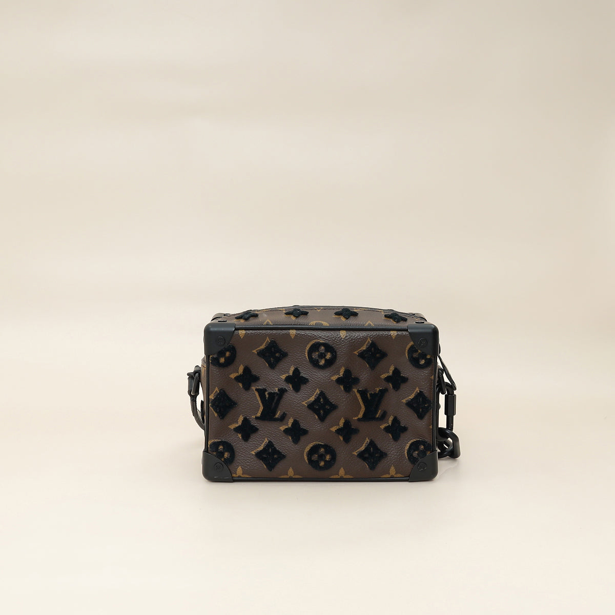 Louis Vuitton Monogram Black Tuffetage Mini Soft Trunk Bag