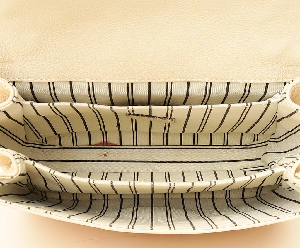 Louis Vuitton Creme Monogram Empreinte Pochette Metis Bag