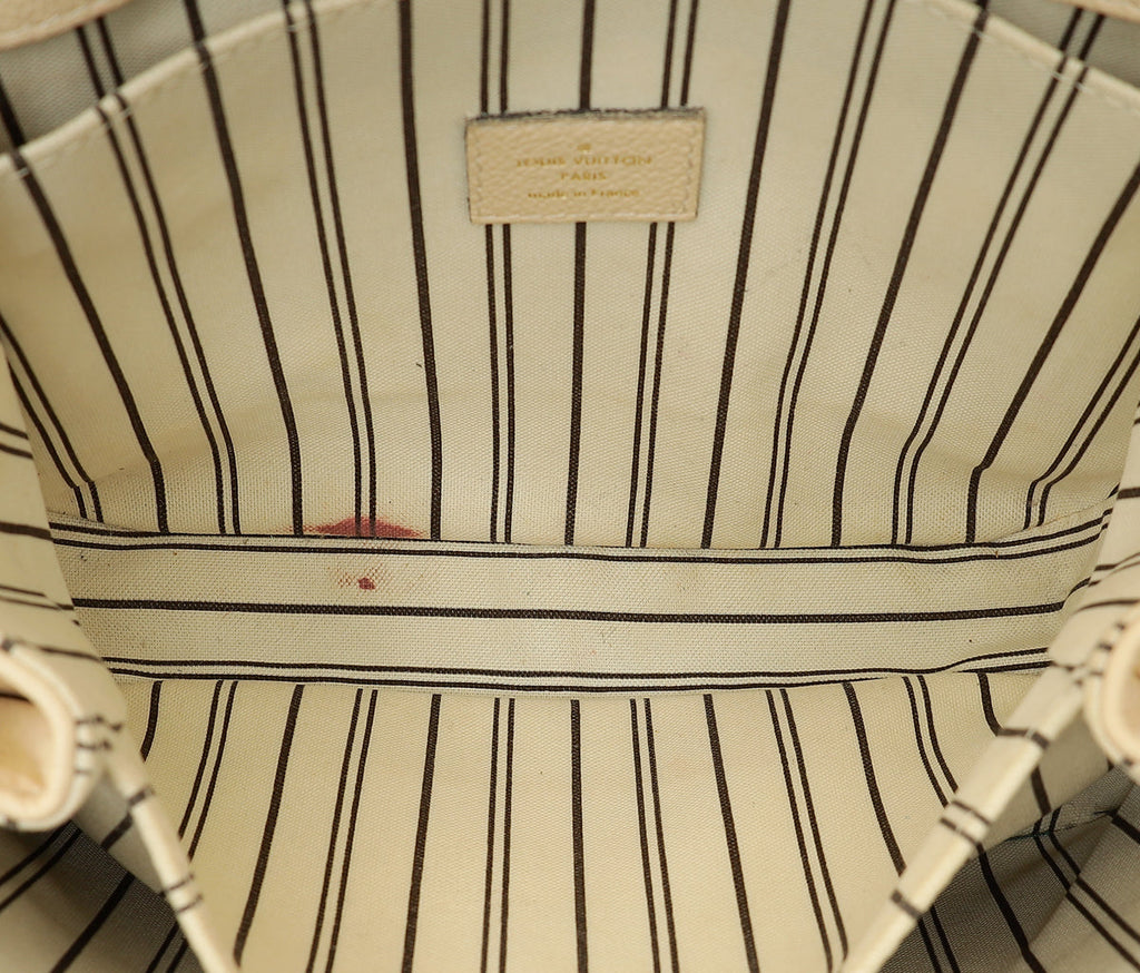Louis Vuitton Creme Monogram Empreinte Pochette Metis Bag