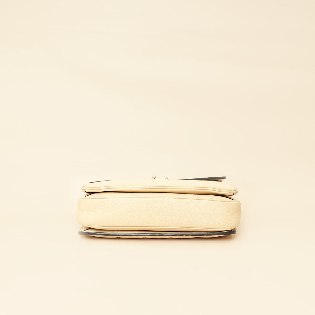 Louis Vuitton Creme Monogram Empreinte Pochette Metis Bag