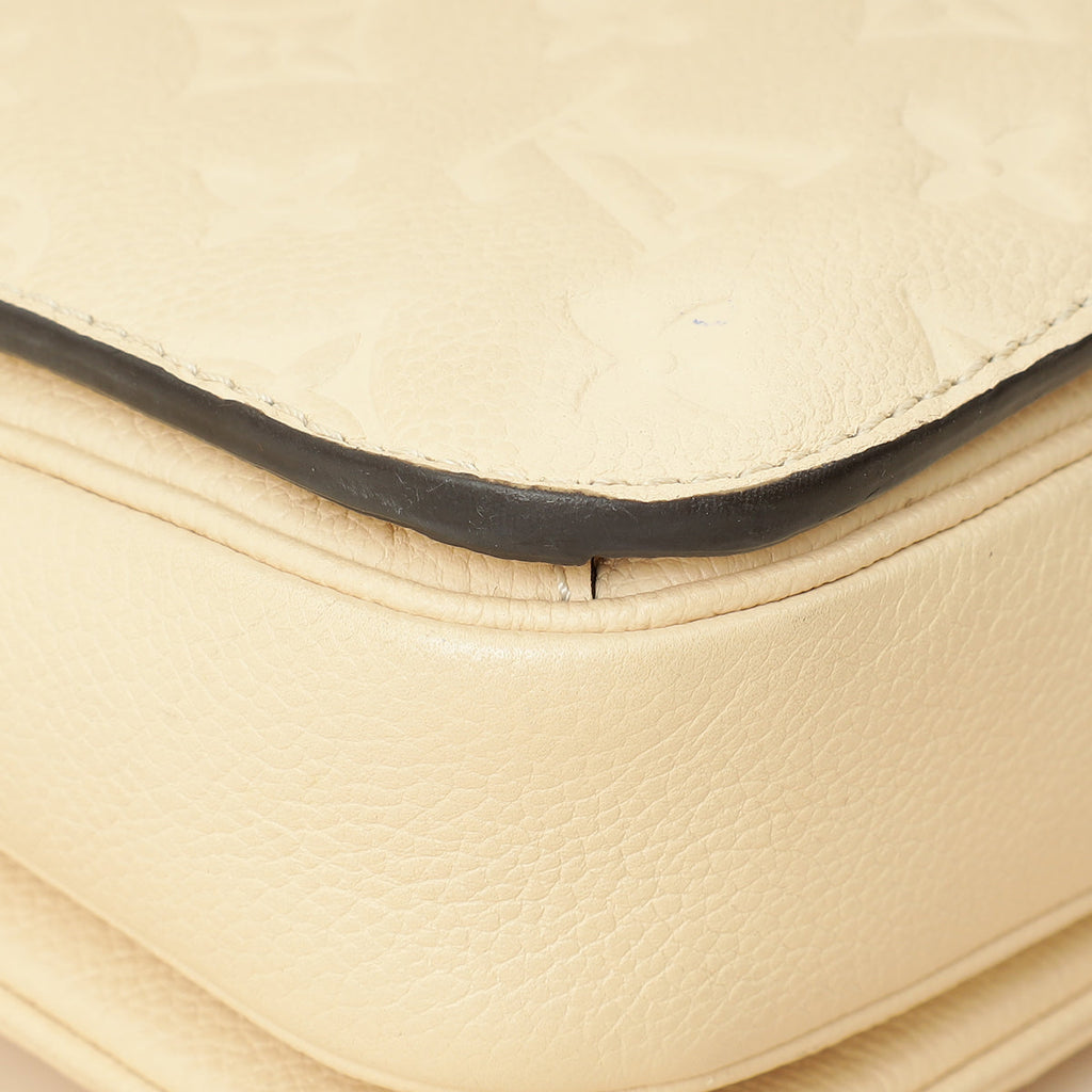 Louis Vuitton Creme Monogram Empreinte Pochette Metis Bag