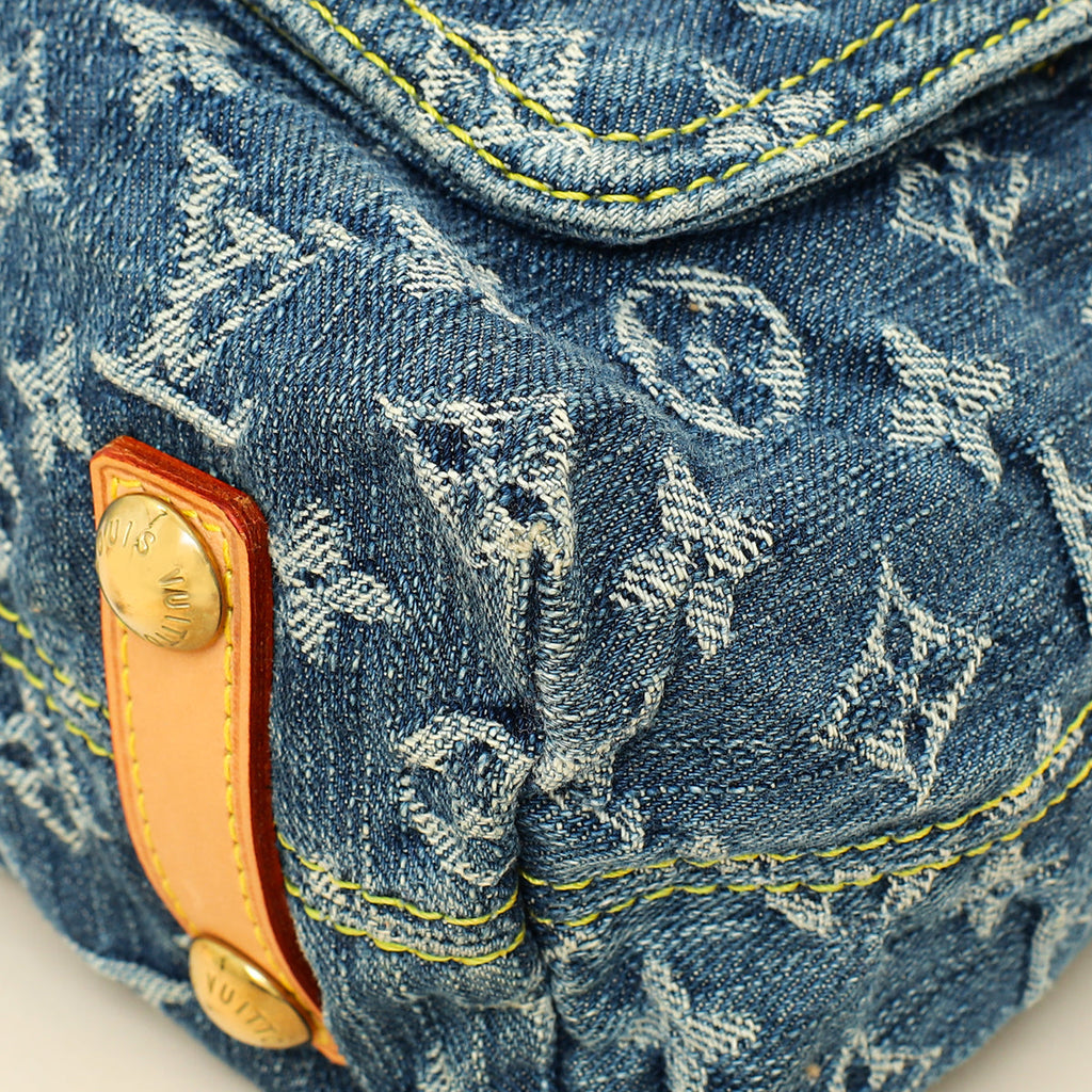 Louis Vuitton Blue Monogram Denim Baggy GM Bag