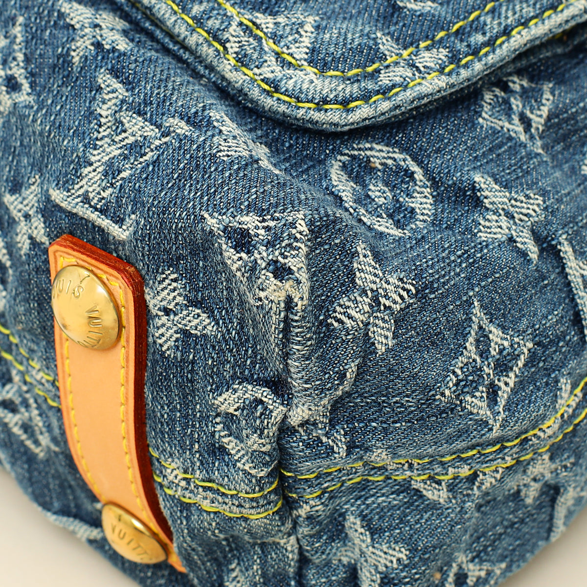 Louis Vuitton Blue Monogram Denim Baggy GM Bag