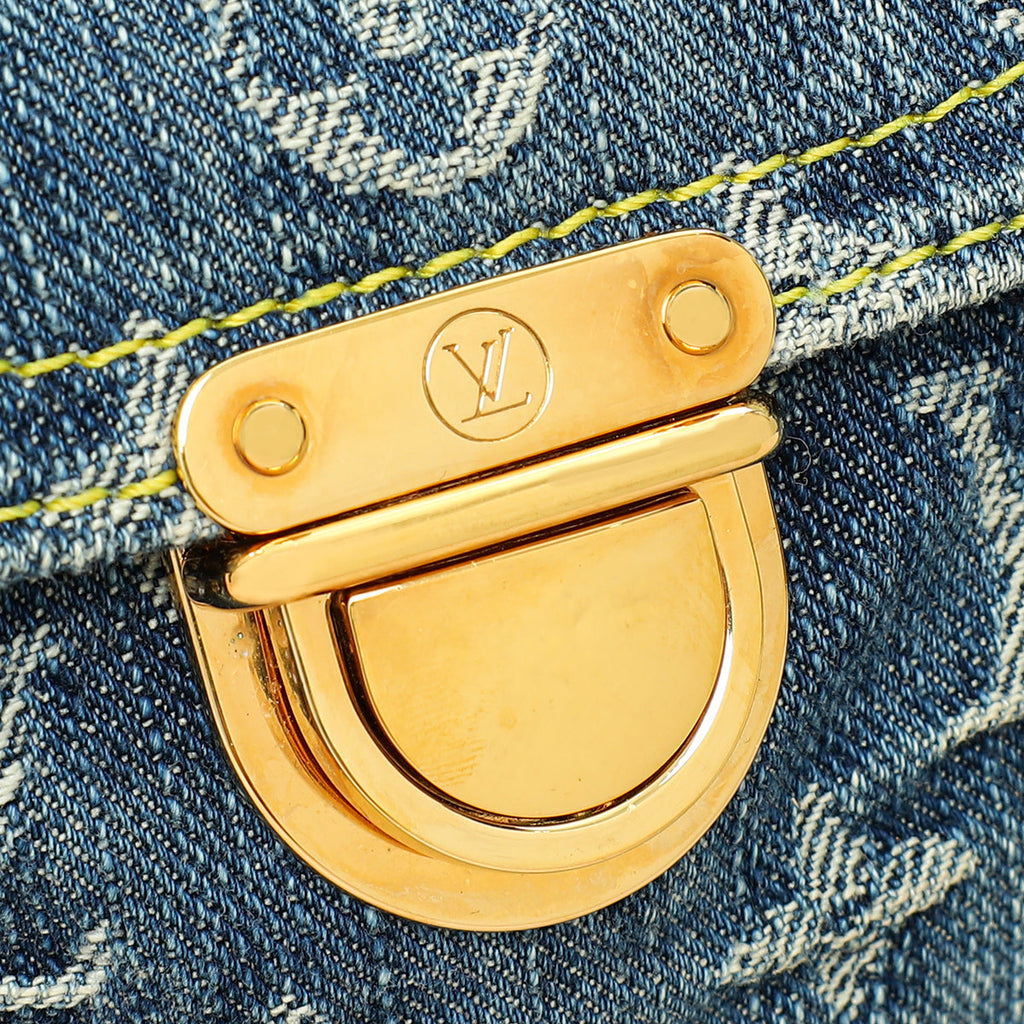 Louis Vuitton Blue Monogram Denim Baggy GM Bag
