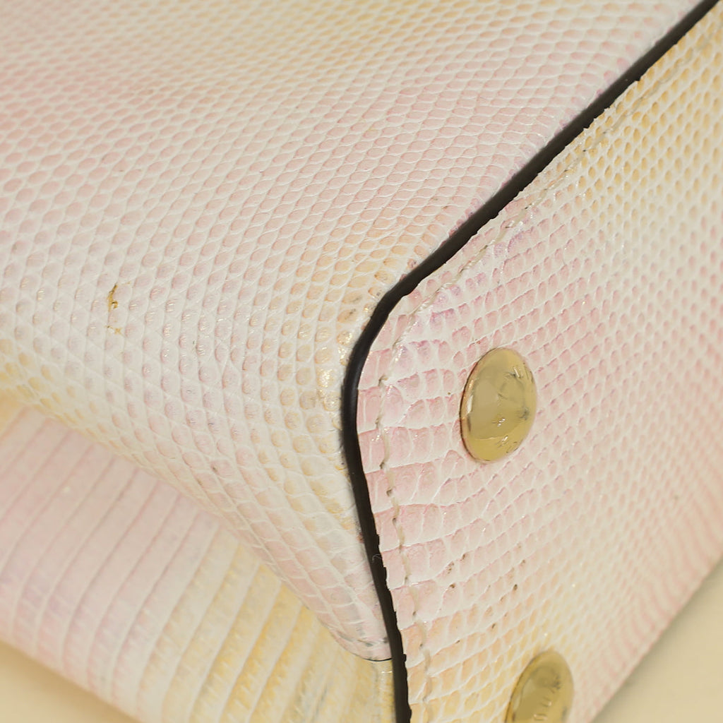 Louis Vuitton Metallic Pink Cream Capucines Mini Karung Bag