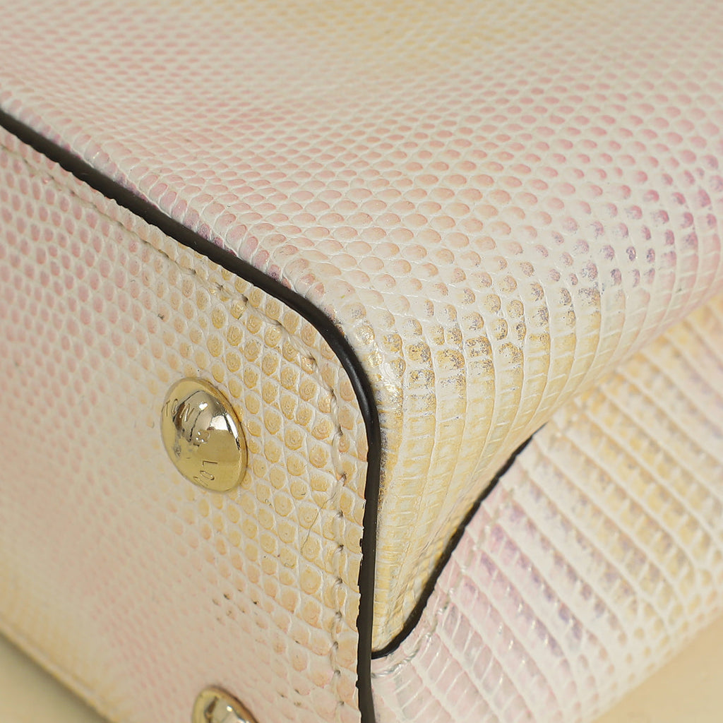 Louis Vuitton Metallic Pink Cream Capucines Mini Karung Bag