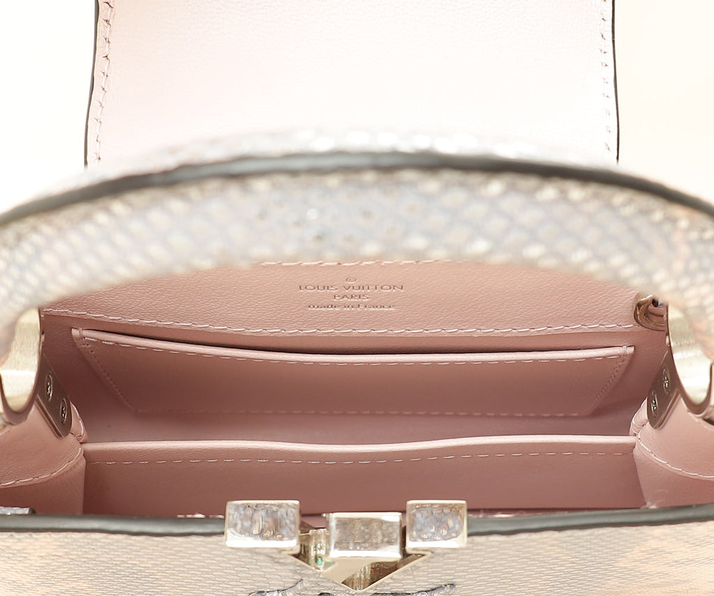 Louis Vuitton Bicolor Metallic Karung Capucines Mini Bag