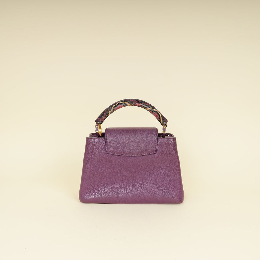 Louis Vuitton Violet Capucines w/Python Details BB Bag