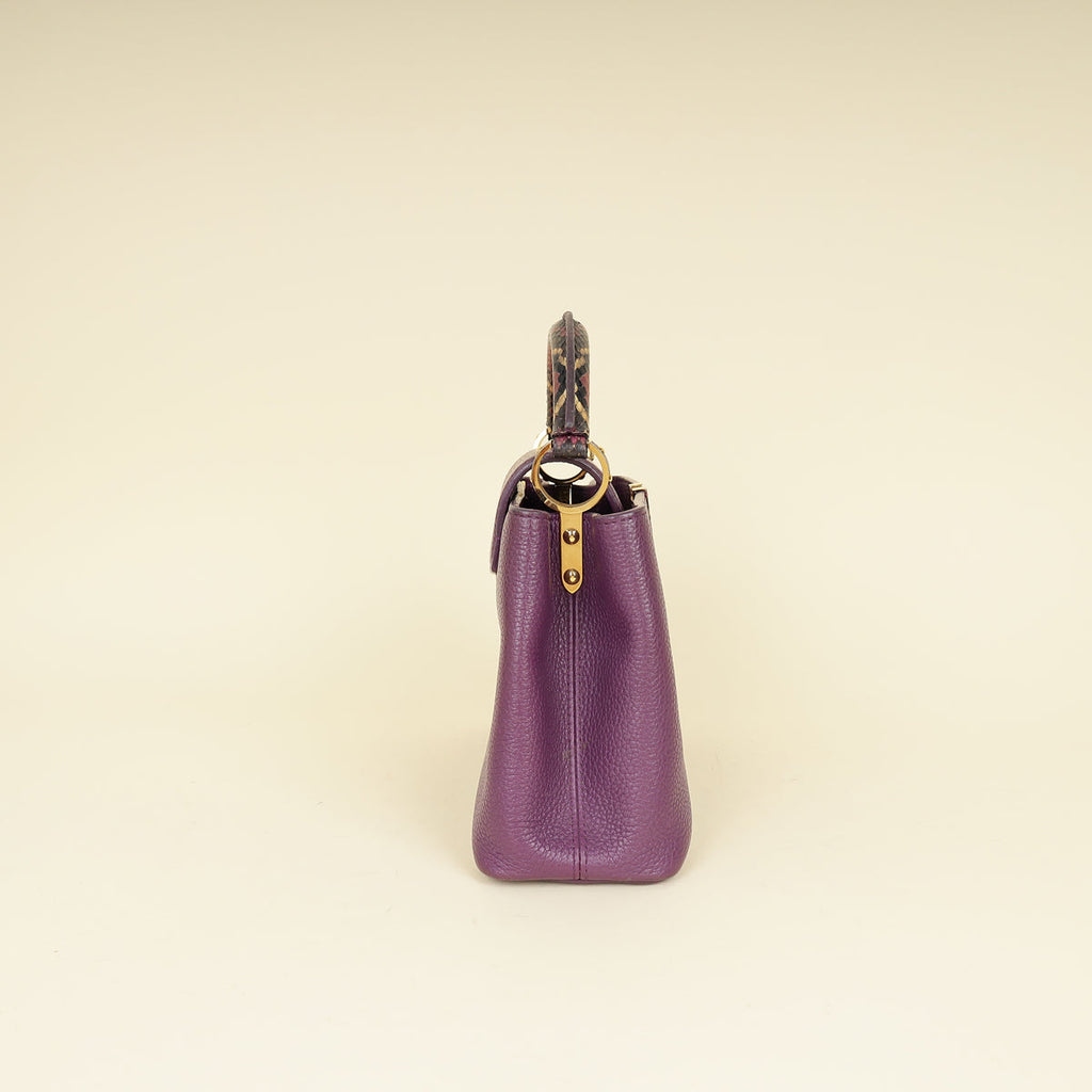 Louis Vuitton Violet Capucines w/Python Details BB Bag