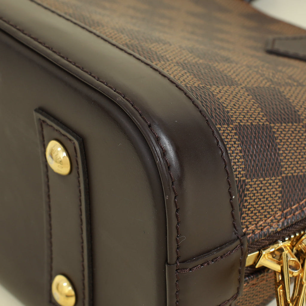 Louis Vuitton Damier Ebene Alma BB Braided Handle Bag