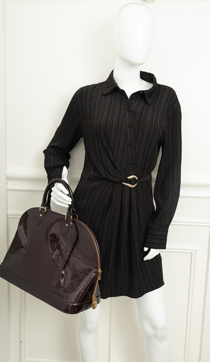 Louis Vuitton Amarante Monogram Vernis Alma GM Bag