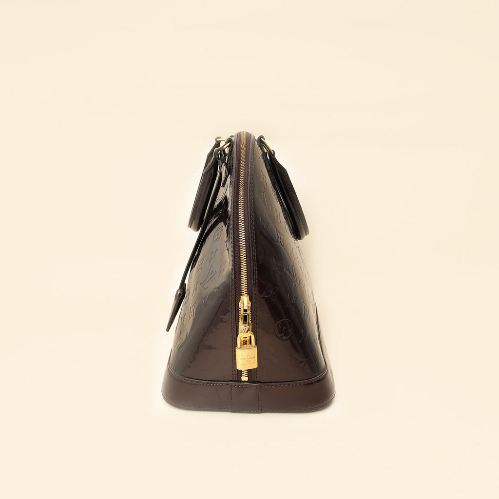 Louis Vuitton Amarante Monogram Vernis Alma GM Bag