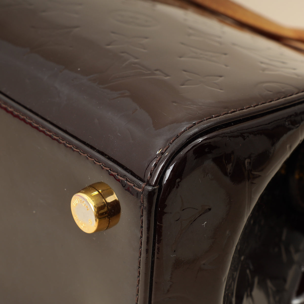 Louis Vuitton Amarante Monogram Vernis Brea MM Bag